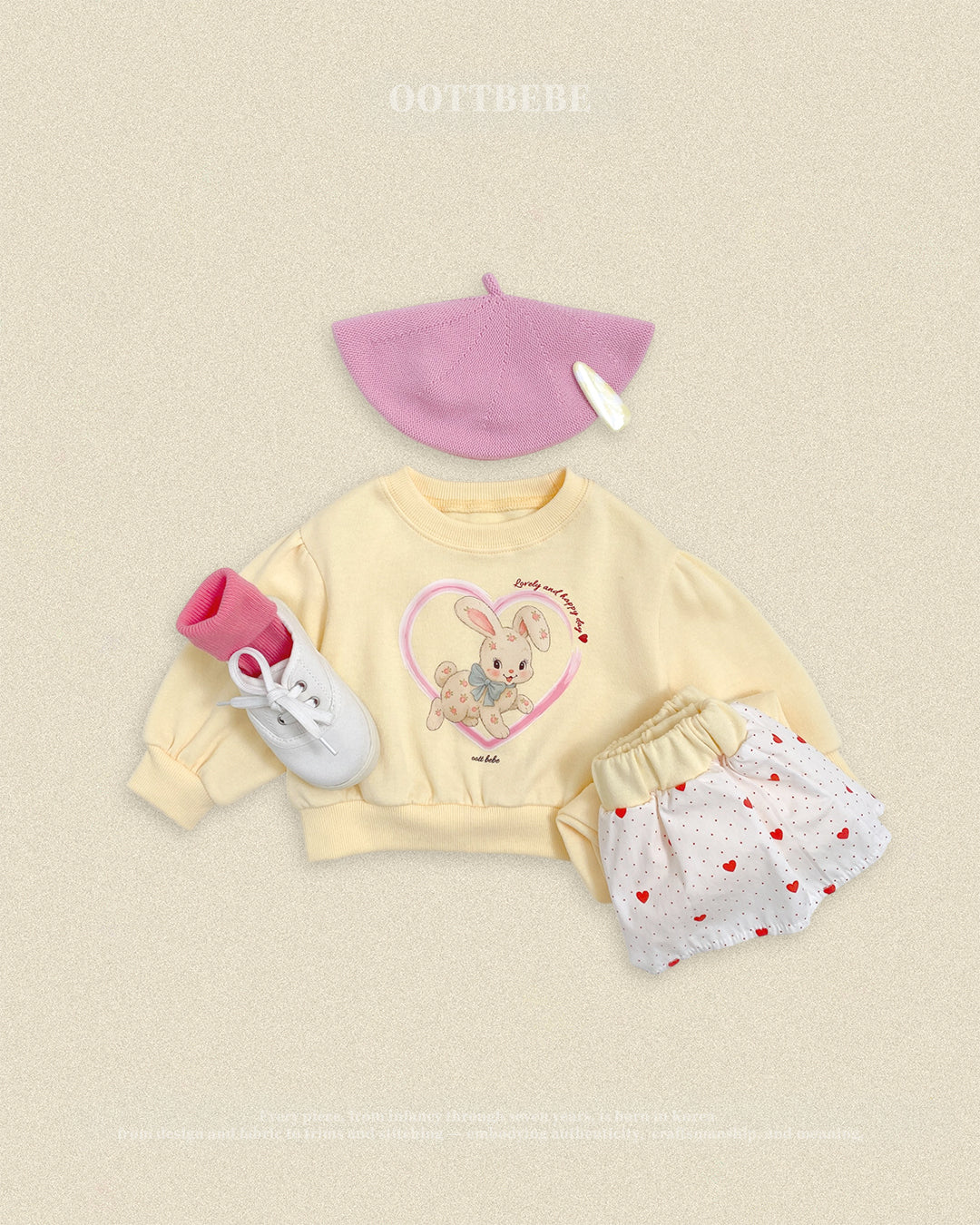 [PRE-ORDER] Cute Rabbit Top Bottom Set