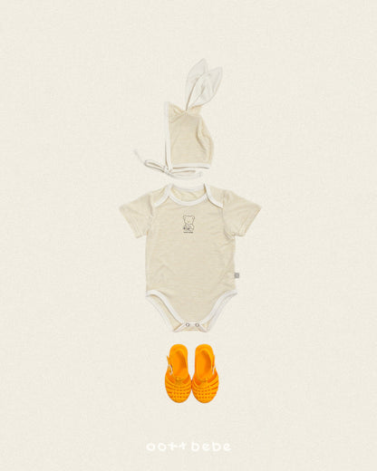 [PRE-ORDER] Chewy Stripe Body Suit + Bonnet Set
