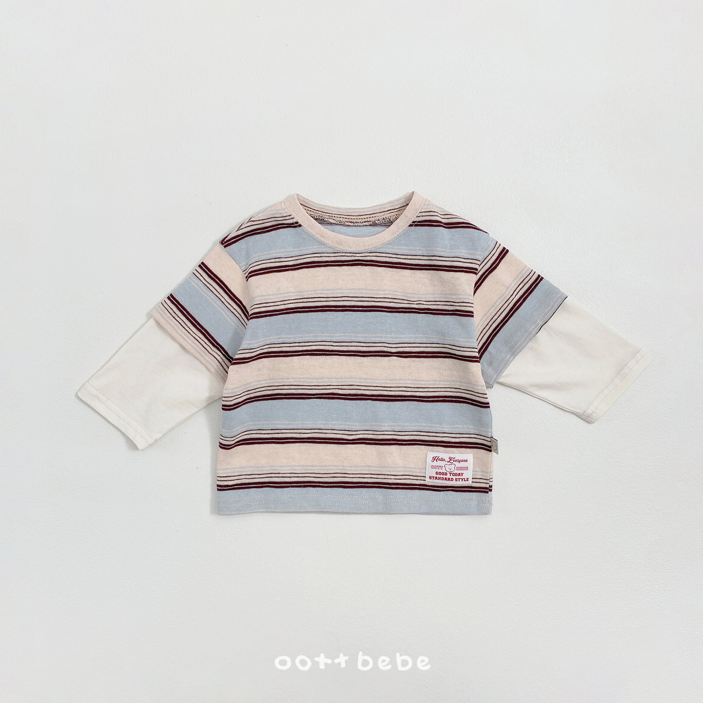 Breeze Layered T-Shirts [Grey/Yellow/M(3-4yr)]