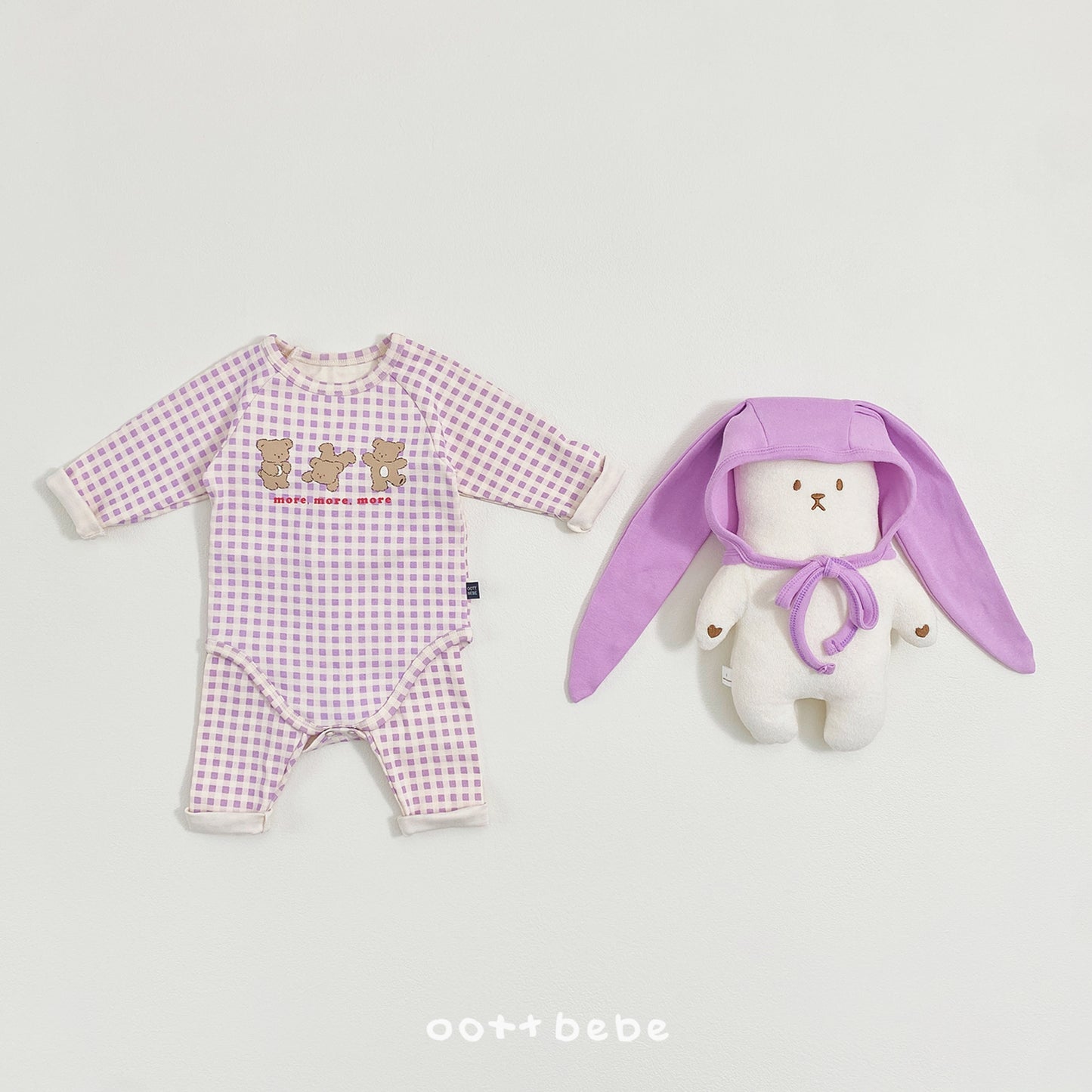 [PRE-ORDER] Check Bear Body Suit + Leggings Set