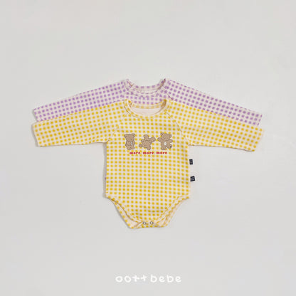 [PRE-ORDER] Check Bear Body Suit + Leggings Set
