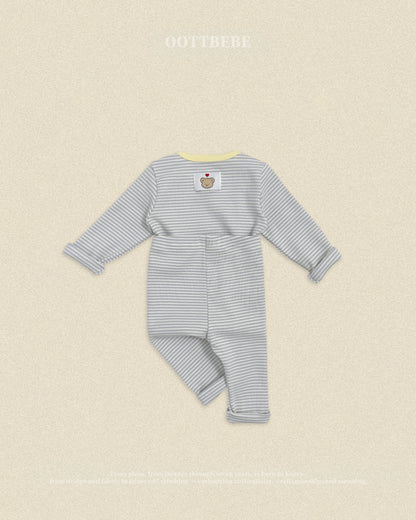 Vanilla Latte Home Wear Set [Blue/Yellow/XL(4-5yr)]