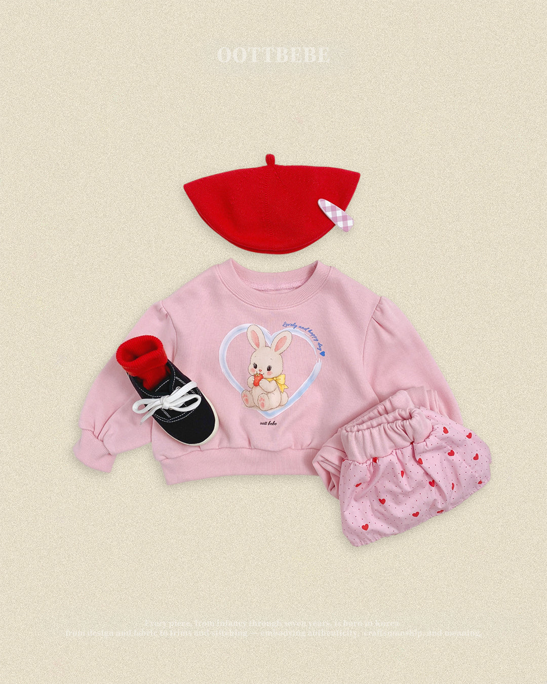 [PRE-ORDER] Cute Rabbit Top Bottom Set