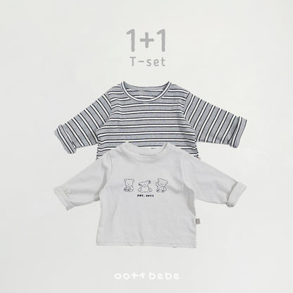 Say Oott 1+1 Baby T-Shirts [Red/Ivory/Baby M(6-12m)]