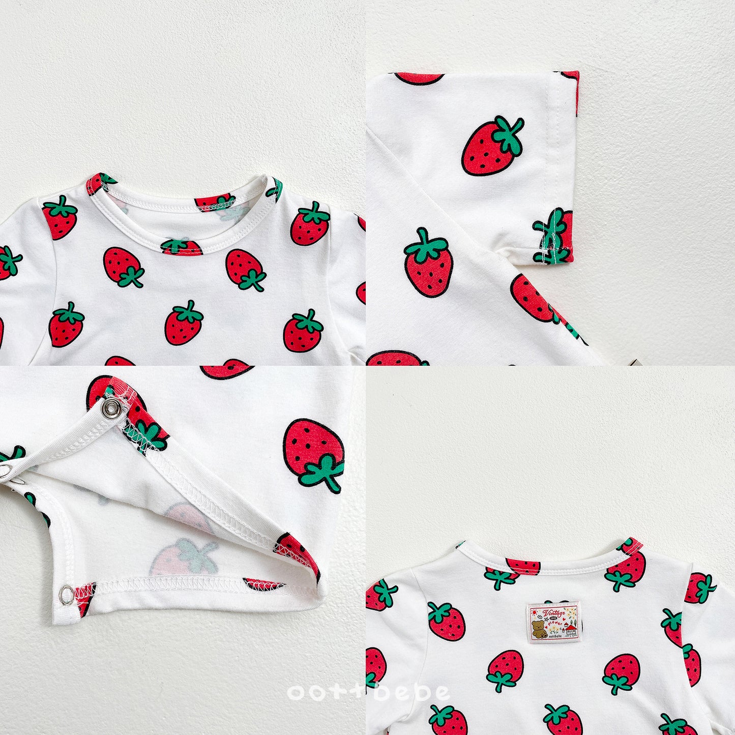 [PRE-ORDER] Strawberry Body Suit + Bonnet Set