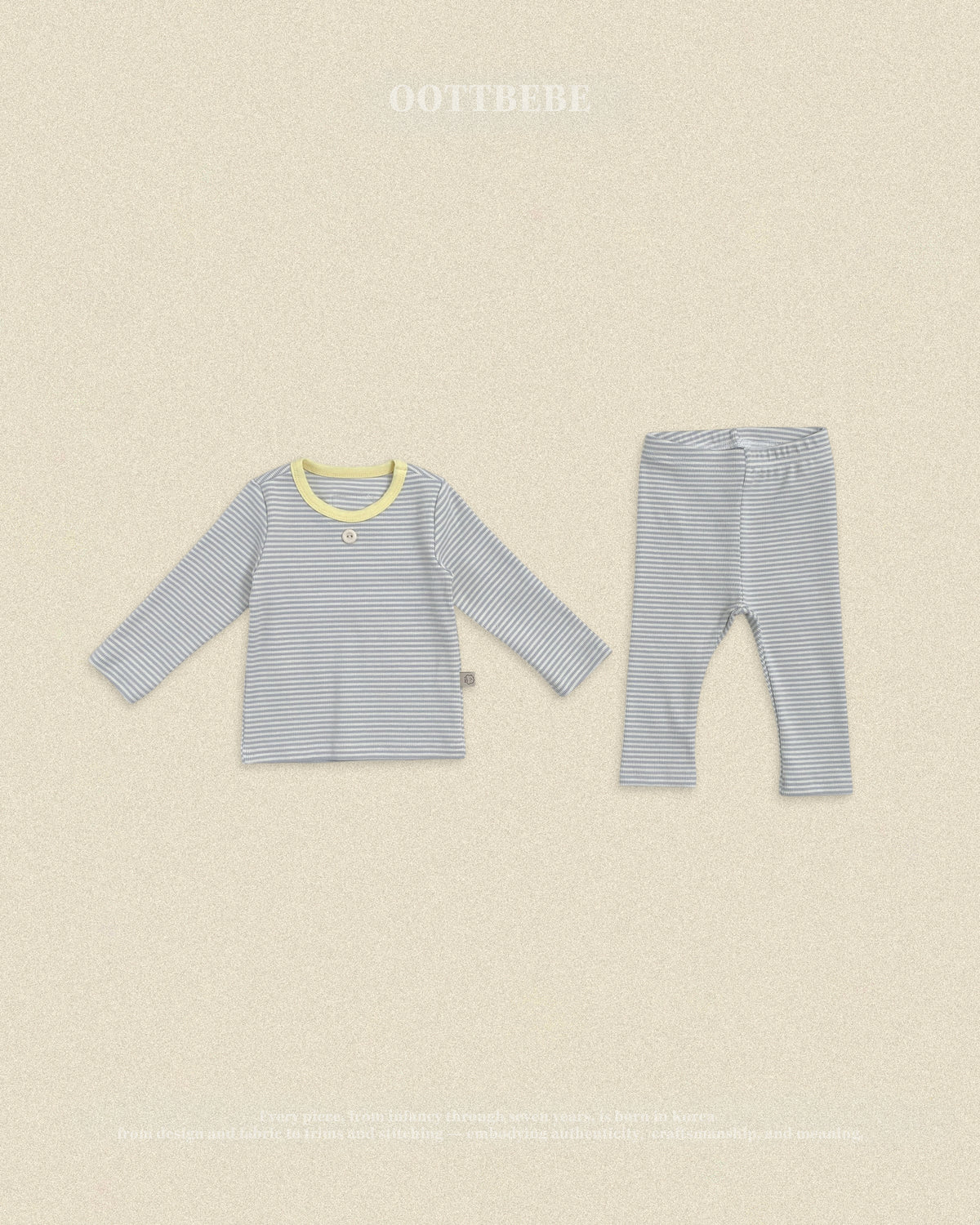 Vanilla Latte Home Wear Set [Blue/Yellow/XL(4-5yr)]