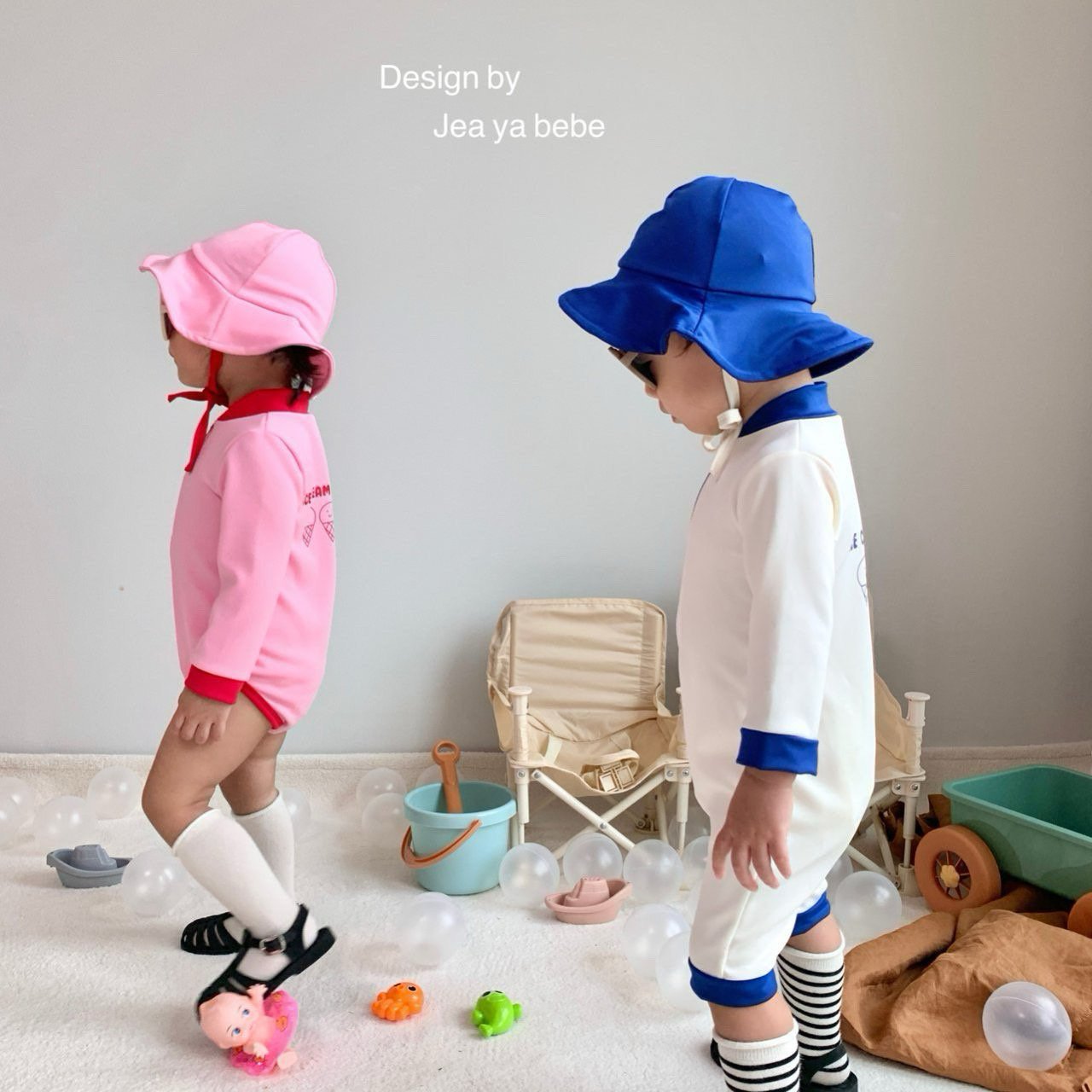 [PRE-ORDER] Vanilla Swim Suit + Hat Set