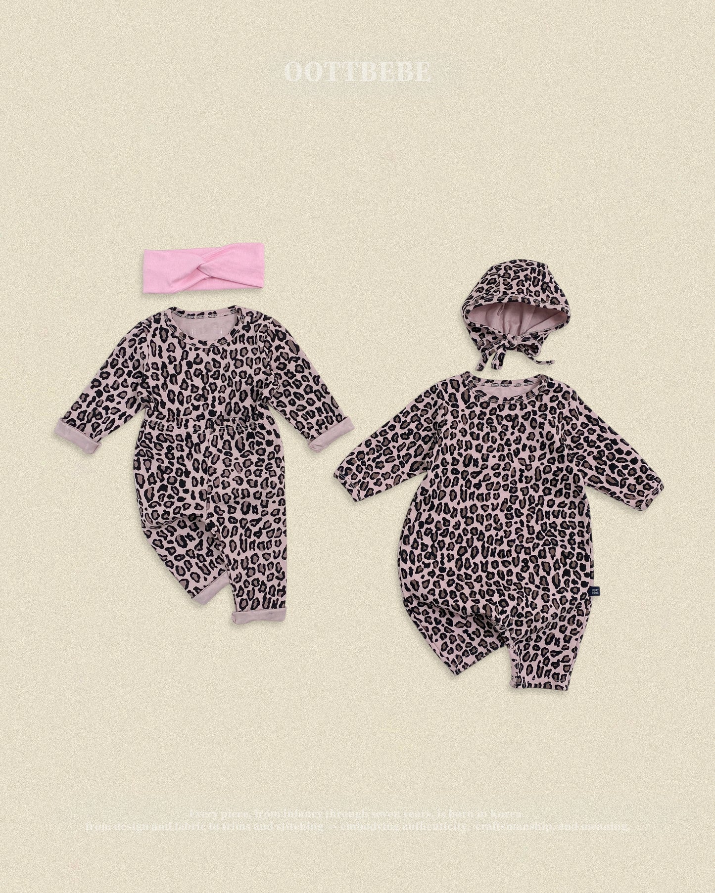 [PRE-ORDER] Little Leopard Body Suit + Bonnet Set