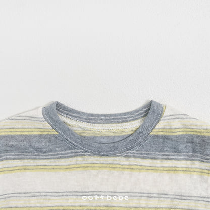 Breeze Layered T-Shirts [Grey/Yellow/M(3-4yr)]