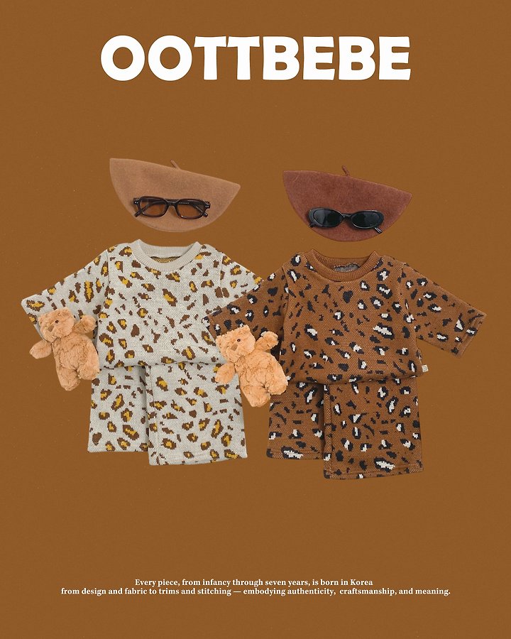 [PRE-ORDER] Leopard Knit Top Bottom Set