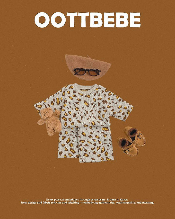 [PRE-ORDER] Leopard Knit Top Bottom Set