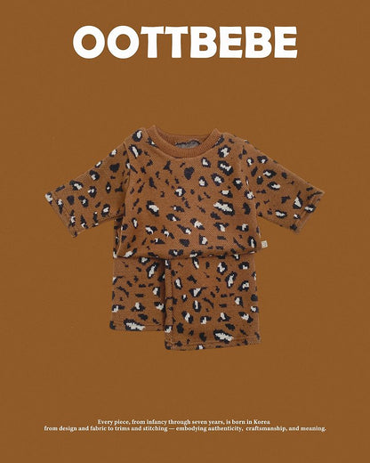 [PRE-ORDER] Leopard Knit Top Bottom Set