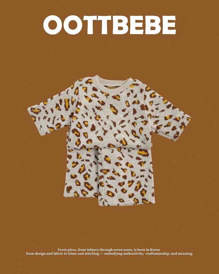 [PRE-ORDER] Leopard Knit Top Bottom Set