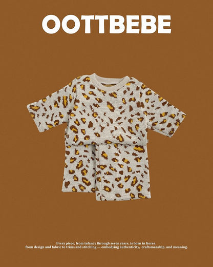 [PRE-ORDER] Leopard Knit Top Bottom Set