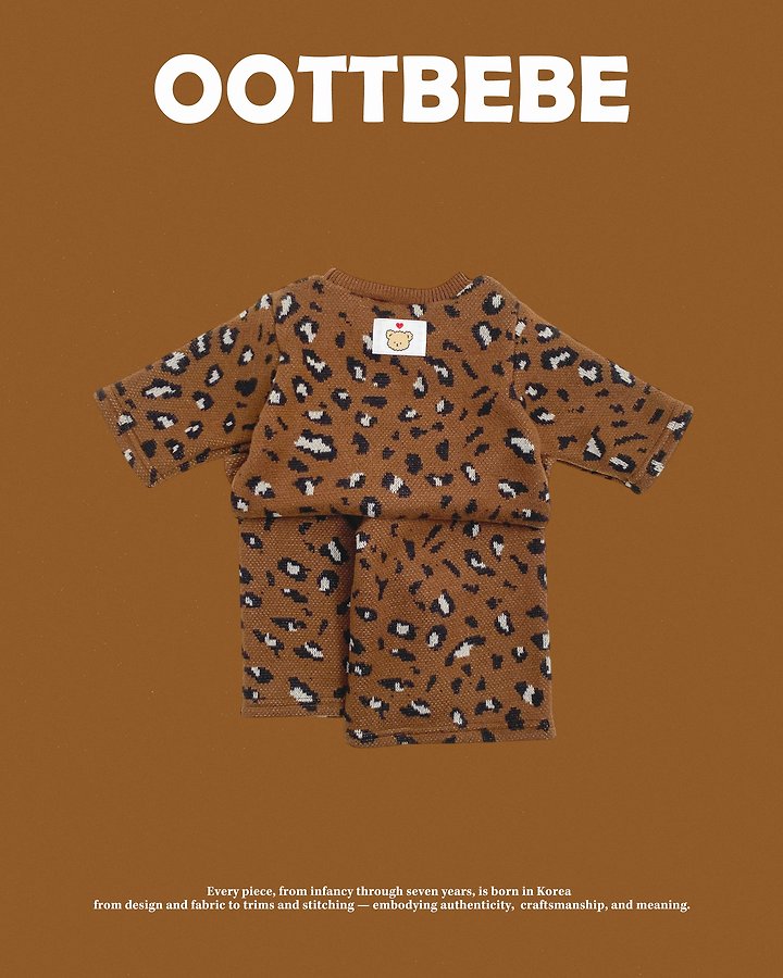 [PRE-ORDER] Leopard Knit Top Bottom Set