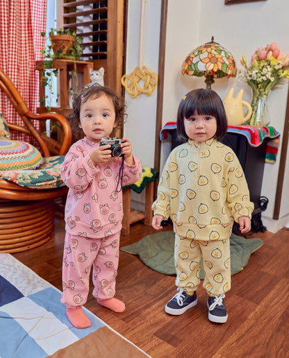 [PRE-ORDER] Little Farm Waffle Anorak Bottom Set