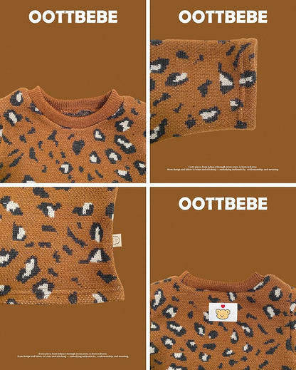 [PRE-ORDER] Leopard Knit Top Bottom Set