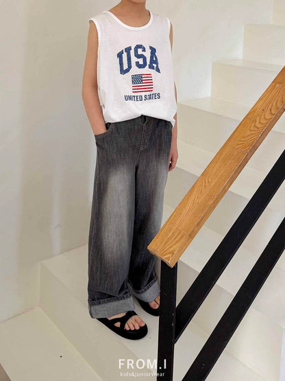 USA T-Shirts [Ivory/S(3-4yr)]