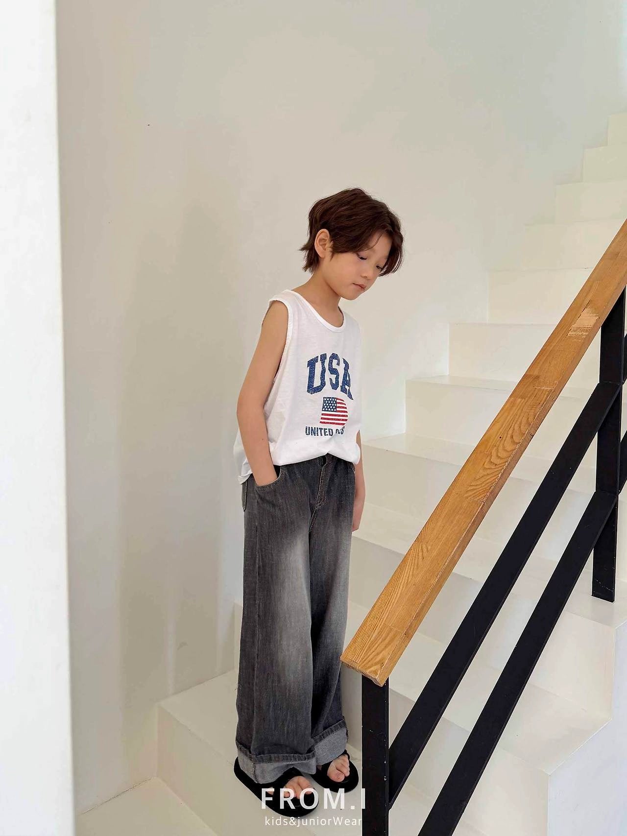 USA T-Shirts [Ivory/S(3-4yr)]