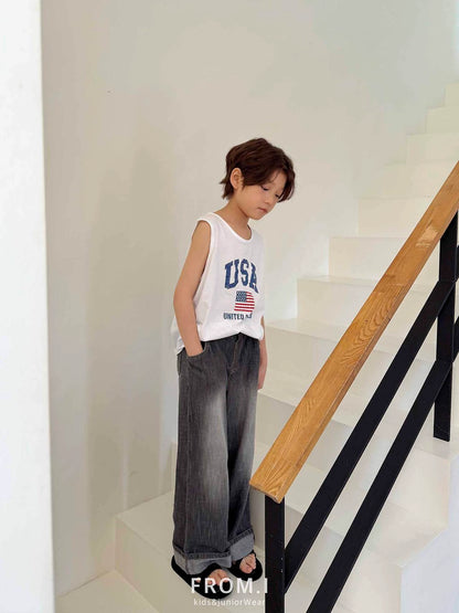 USA T-Shirts [Ivory/S(3-4yr)]