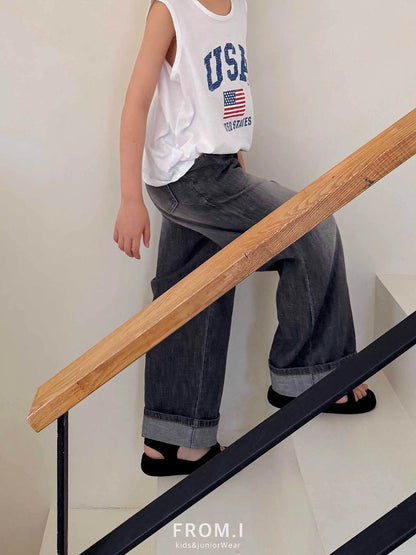 USA T-Shirts [Ivory/S(3-4yr)]