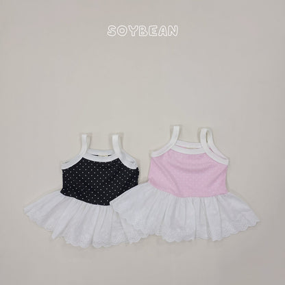 [PRE-ORDER] Strap Dot Frill Top
