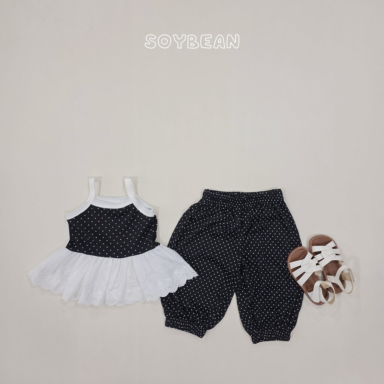 [PRE-ORDER] Strap Dot Frill Top