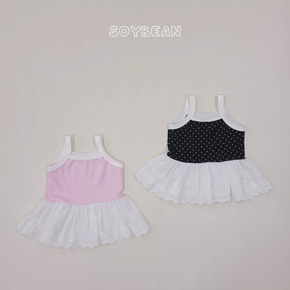[PRE-ORDER] Strap Dot Frill Top