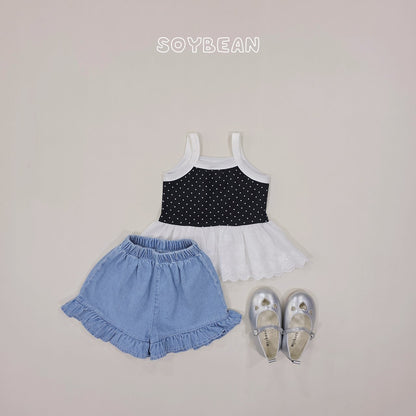 [PRE-ORDER] Strap Dot Frill Top