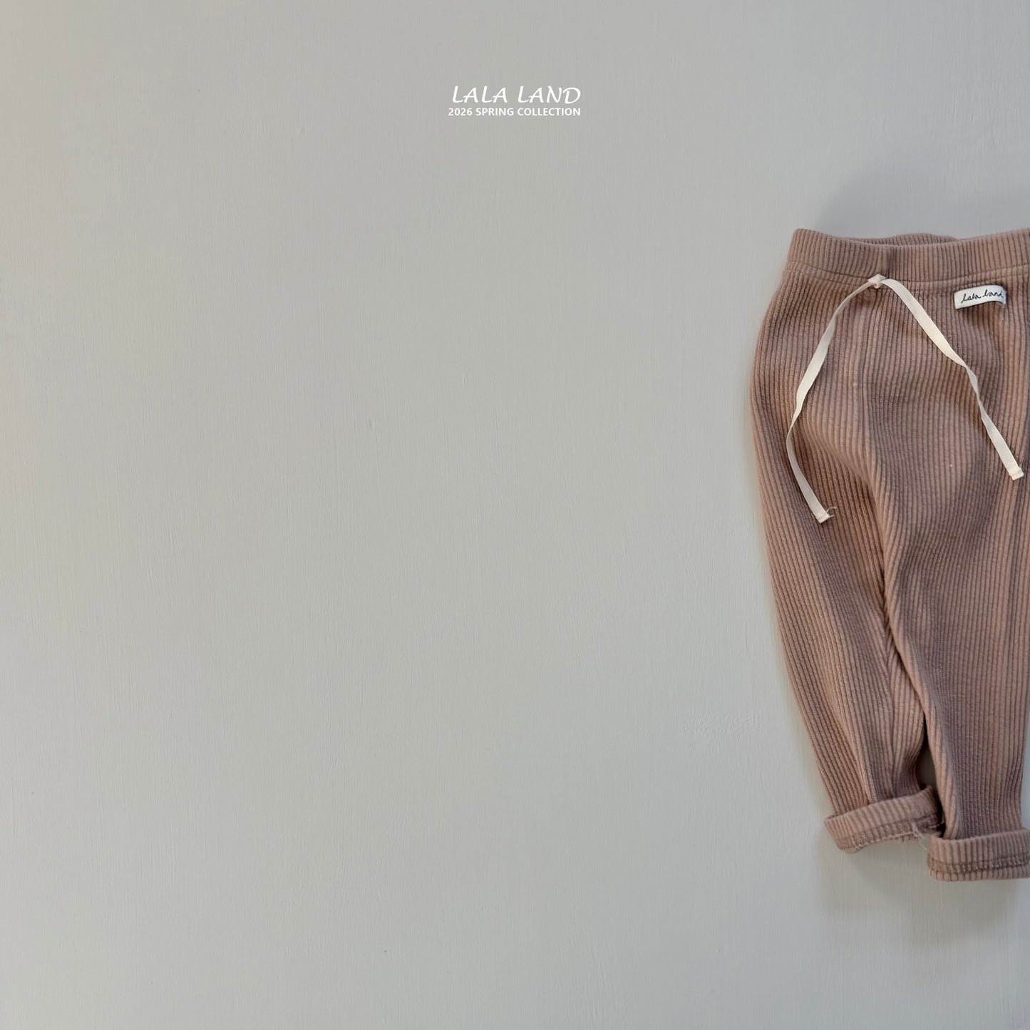 Cozy Ribbed Leggings [Blue, Beige/M(3-4yr)]