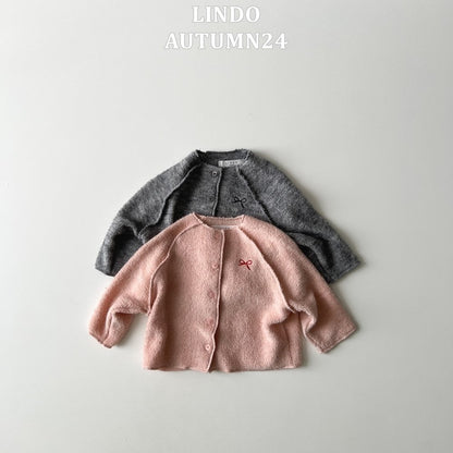 Mini Ribbon Cardigan [Pink/M(3-4yr)]