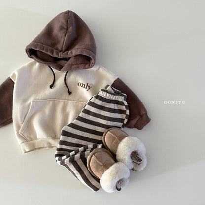 Stripe Jogger Pants [Brown/S(2-3yr)]
