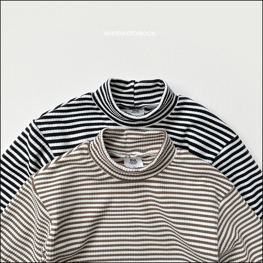 [PRE-ORDER] Ribbed Stripe Turtleneck T-Shirts