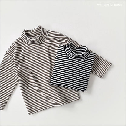 [PRE-ORDER] Ribbed Stripe Turtleneck T-Shirts