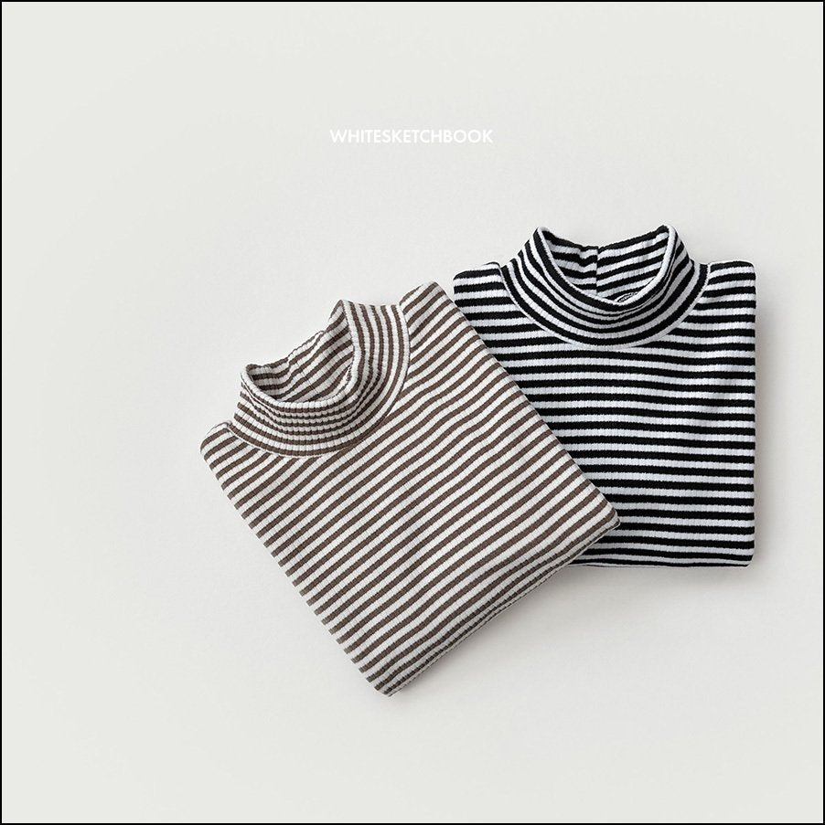 [PRE-ORDER] Ribbed Stripe Turtleneck T-Shirts
