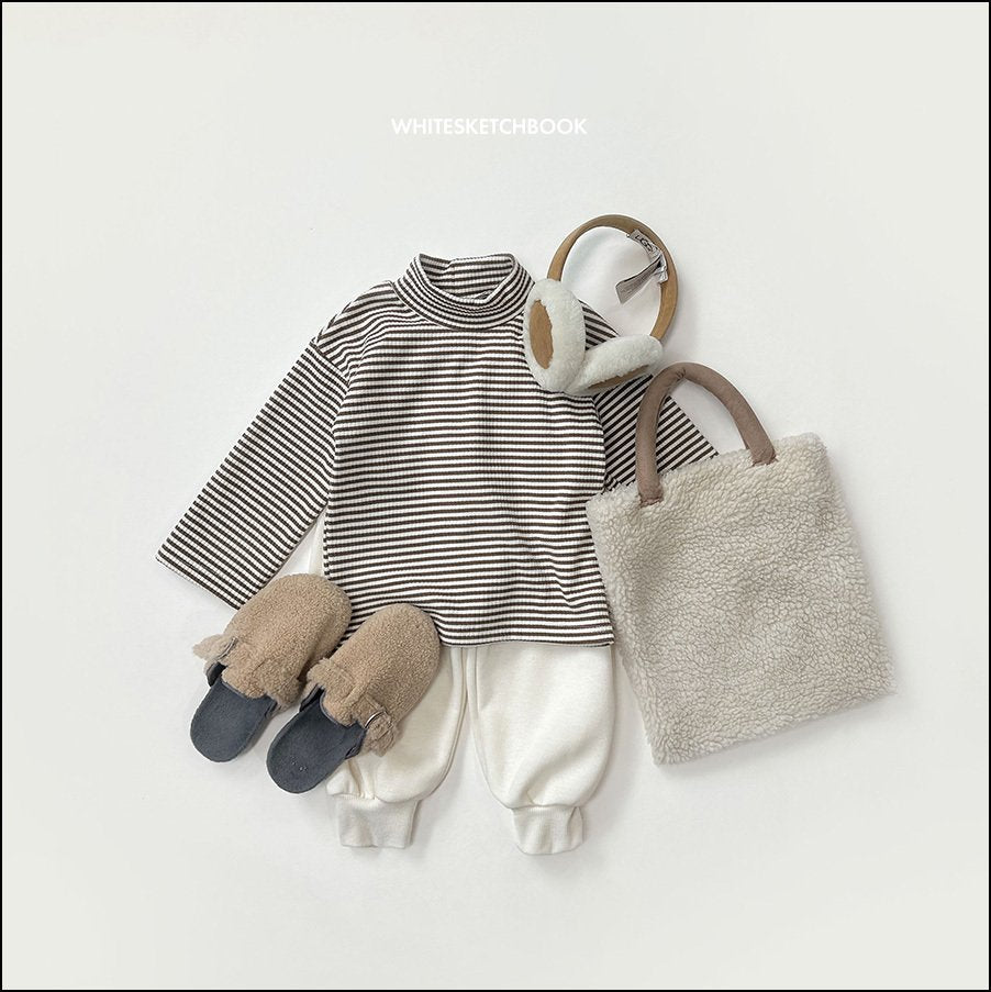 [PRE-ORDER] Ribbed Stripe Turtleneck T-Shirts