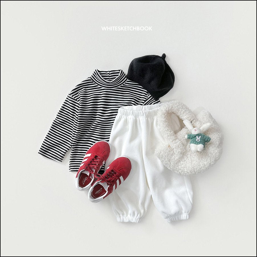 [PRE-ORDER] Ribbed Stripe Turtleneck T-Shirts