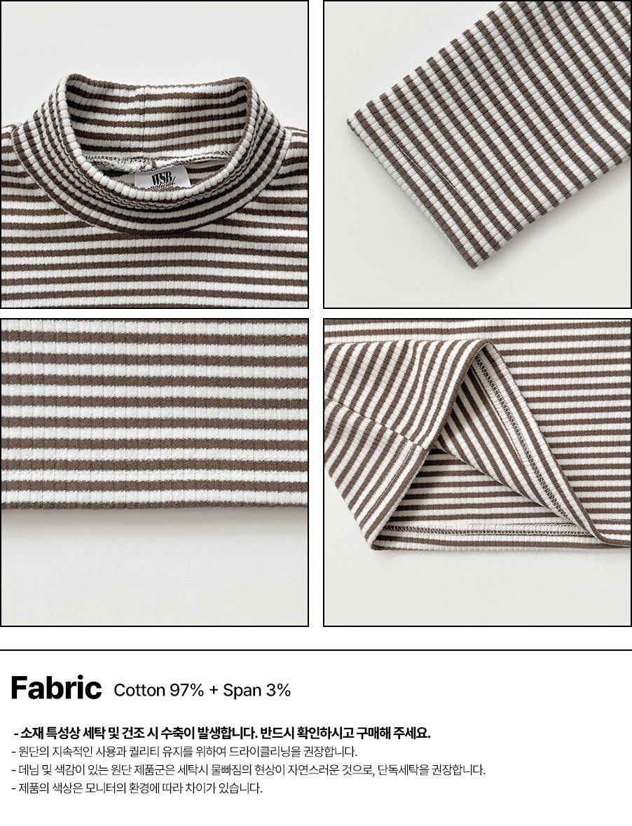 [PRE-ORDER] Ribbed Stripe Turtleneck T-Shirts