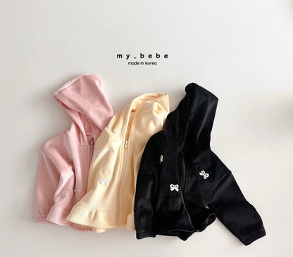 [PRE-ORDER] Velour Frill Hoodie Zip-Up Jacket