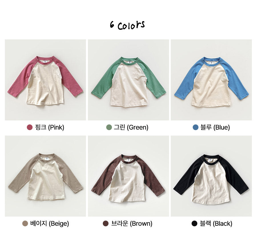 [PRE-ORDER] Sun Raglan Color Block T-Shirts