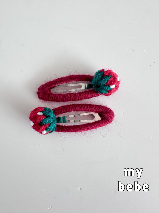 [PRE-ORDER] Mini Strawberry Hair Pin Set