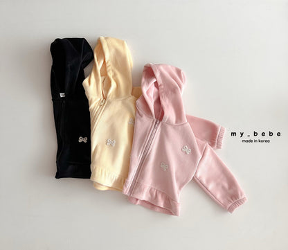 [PRE-ORDER] Velour Frill Hoodie Zip-Up Jacket