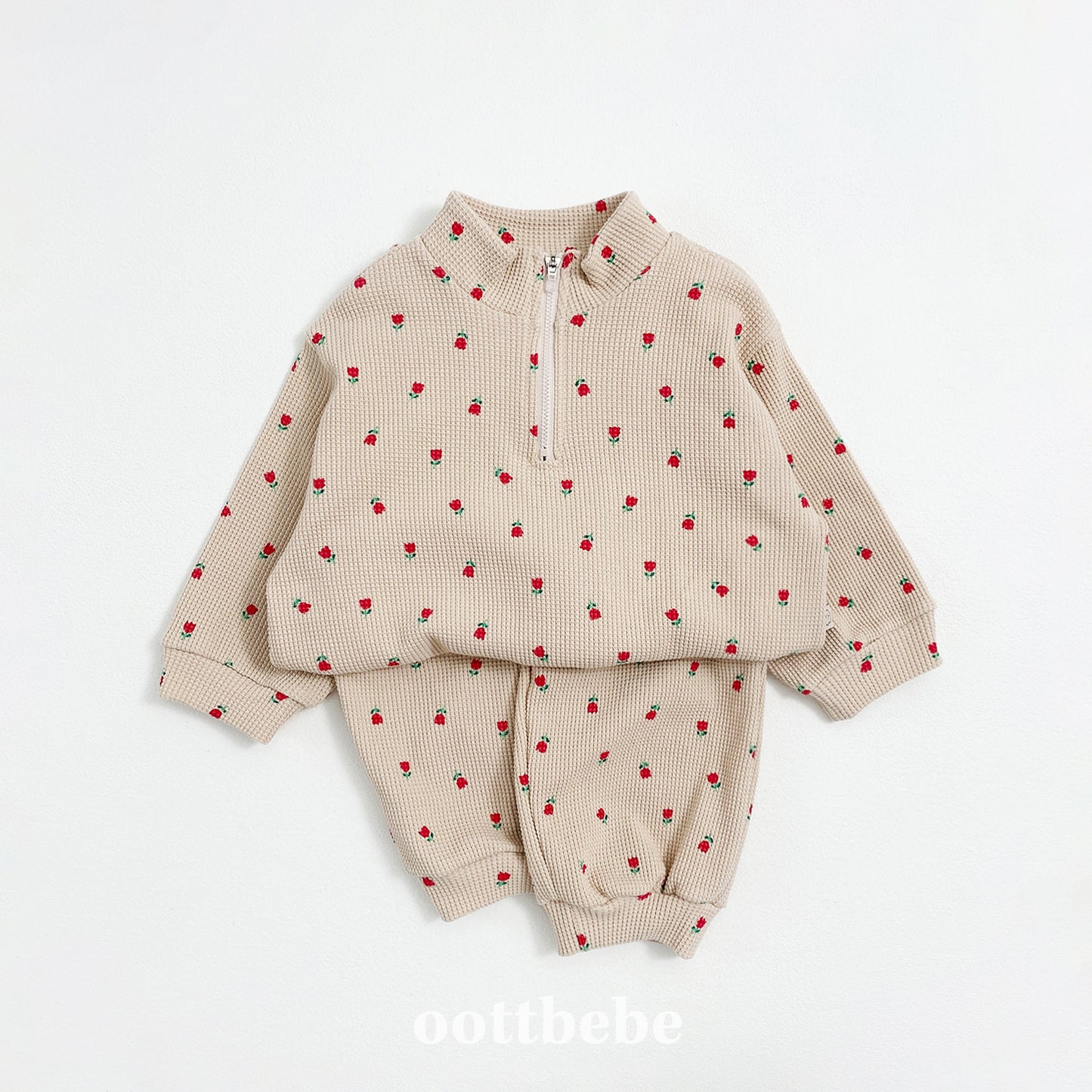 [PRE-ORDER] Sweet Waffle Anorak Top Bottom Set