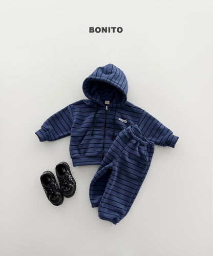 [PRE-ORDER] We Stripe Hoodie Jacket Bottom Set