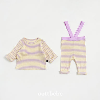 [PRE-ORDER] Macaroon Suspender Baby Top Bottom Set