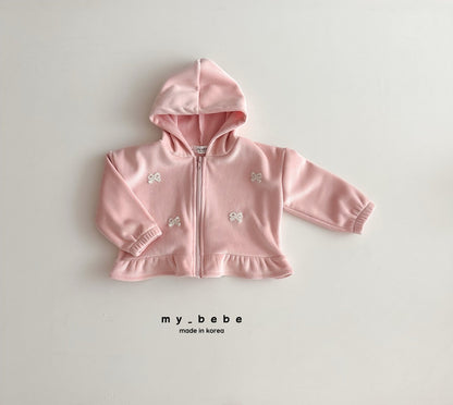 [PRE-ORDER] Velour Frill Hoodie Zip-Up Jacket