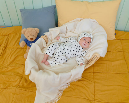 [PRE-ORDER] Petit Heart Body Suit + Bonnet Set