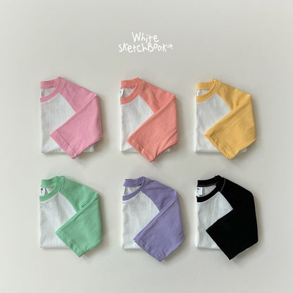 [PRE-ORDER] New Color Block Raglan 3/4 Sleeve T-Shirts