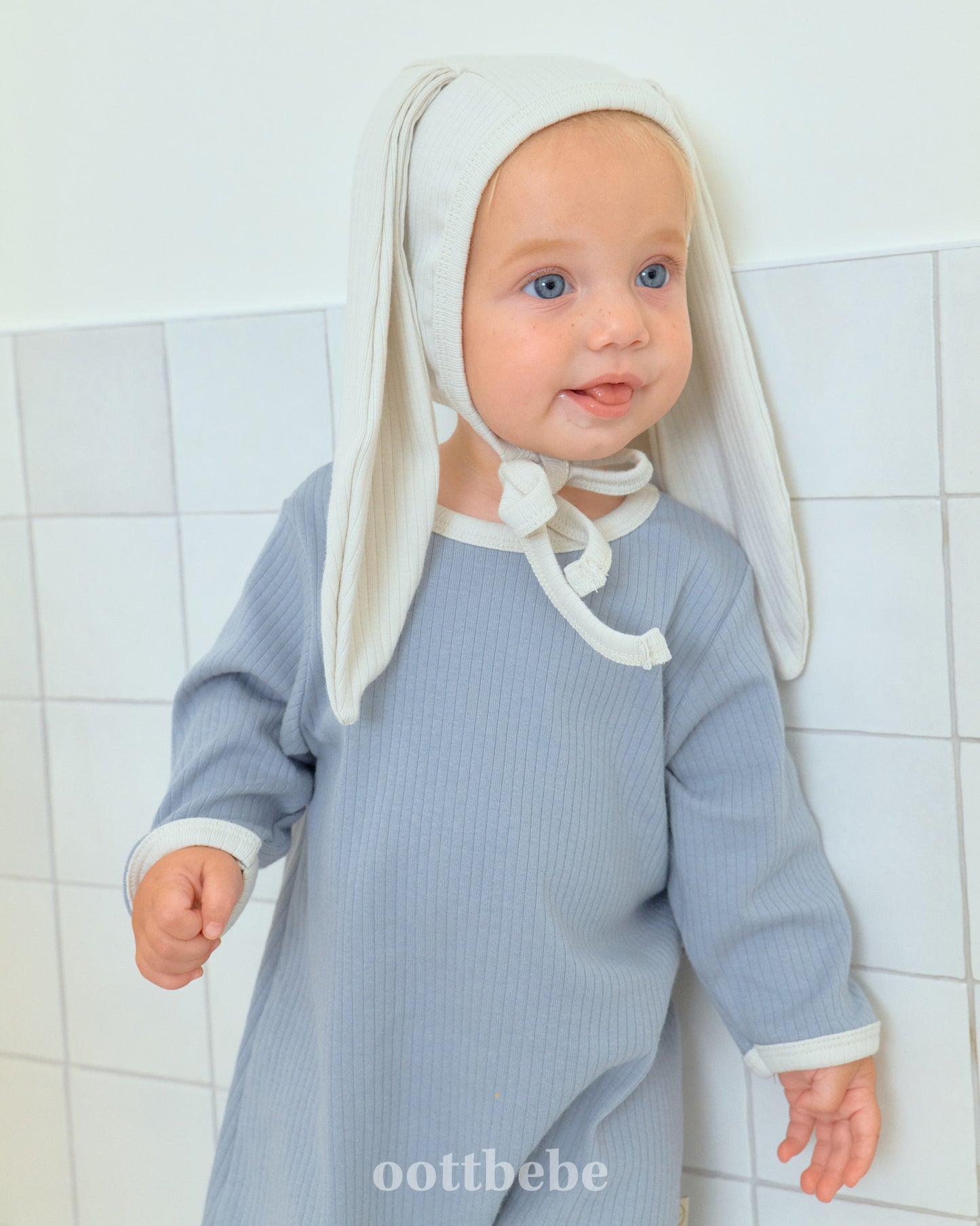 [PRE-ORDER] Butter Cream Body Suit + Bonnet Set