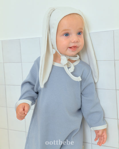 [PRE-ORDER] Butter Cream Body Suit + Bonnet Set